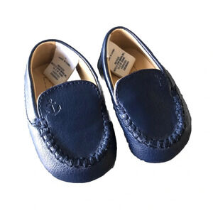 Janie And Jack Navy Blue Crib Shoes Loafers Size 1 Infants NWT